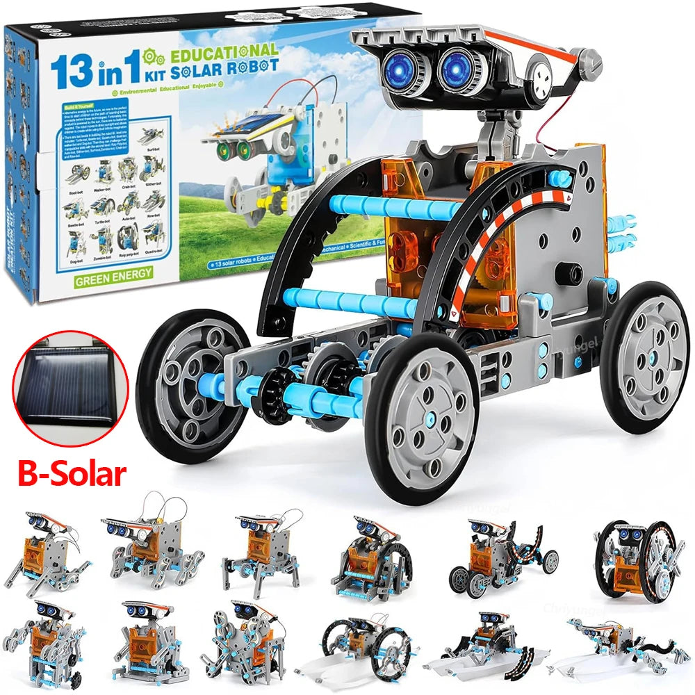 13-in-1 AI Solar Robot STEM Kit – Learn Coding Logic Through Play