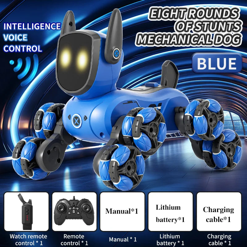 Gesture-Control AI Robot Dog with Remote, Voice & Touch Controls