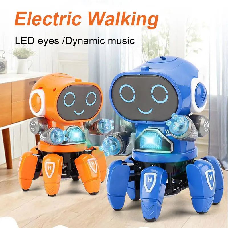 AI Smart Spider Robot Toy with Music, Lights & Dancing Arms