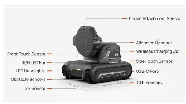 LOOI: Smart ChatGPT Phone Robot + Wireless Charger