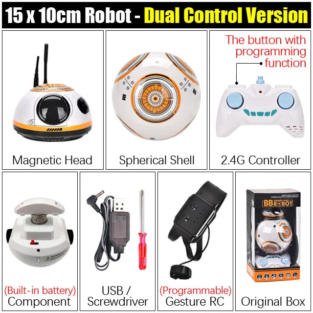R2D2-Inspired Smart AI Robot Toy – Remote & Gesture Control Model