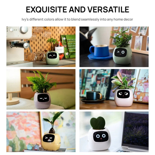 AI smart planter with 49 rich expressions making plant care fun and easy