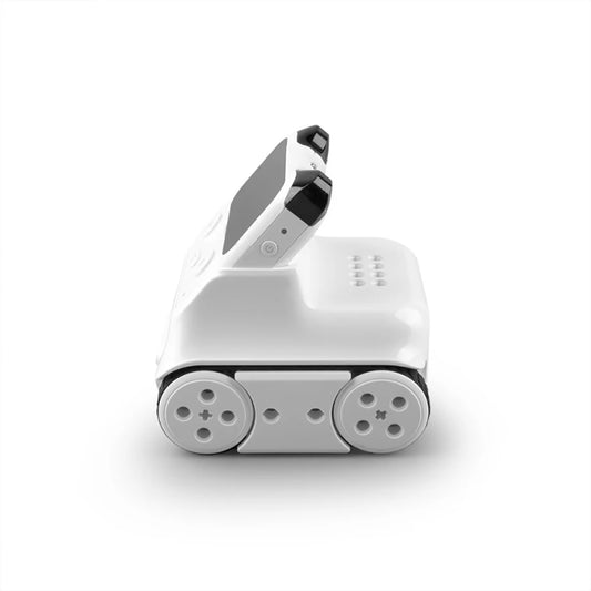 Block-based coding educational robot toy with sensors