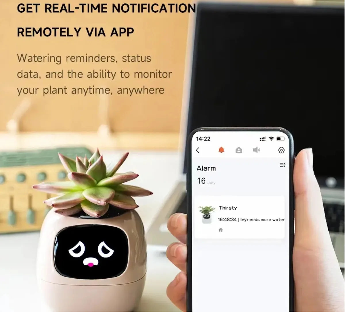 Easy AI smart plant care with sensor planter ideal for beginners