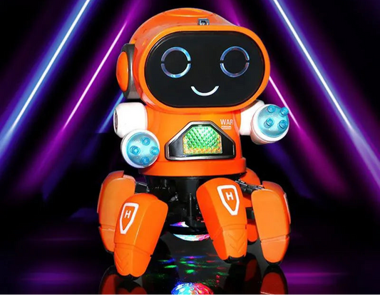 Octopus-style AI toy with LED lights and music for toddlers