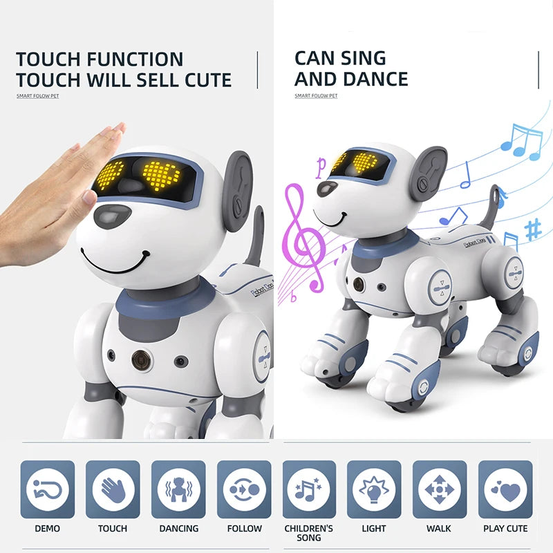 Music and dancing robot dog toy for sensory play and creativity