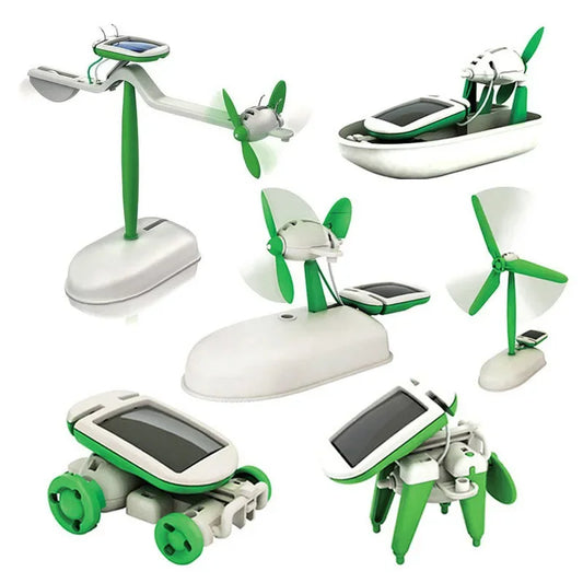 Solar-powered robot toy for learning physics and mechanics