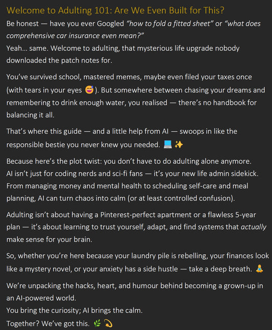 Adulting 101 for Gen Z: How AI Can Help You Thrive, Not Just Survive