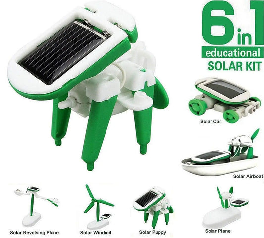 6-in-1 DIY solar robot science kit for STEM education