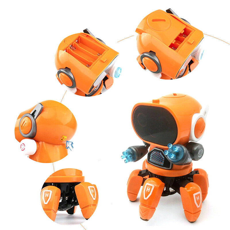 AI Smart Spider Robot Toy with Music, Lights & Dancing Arms