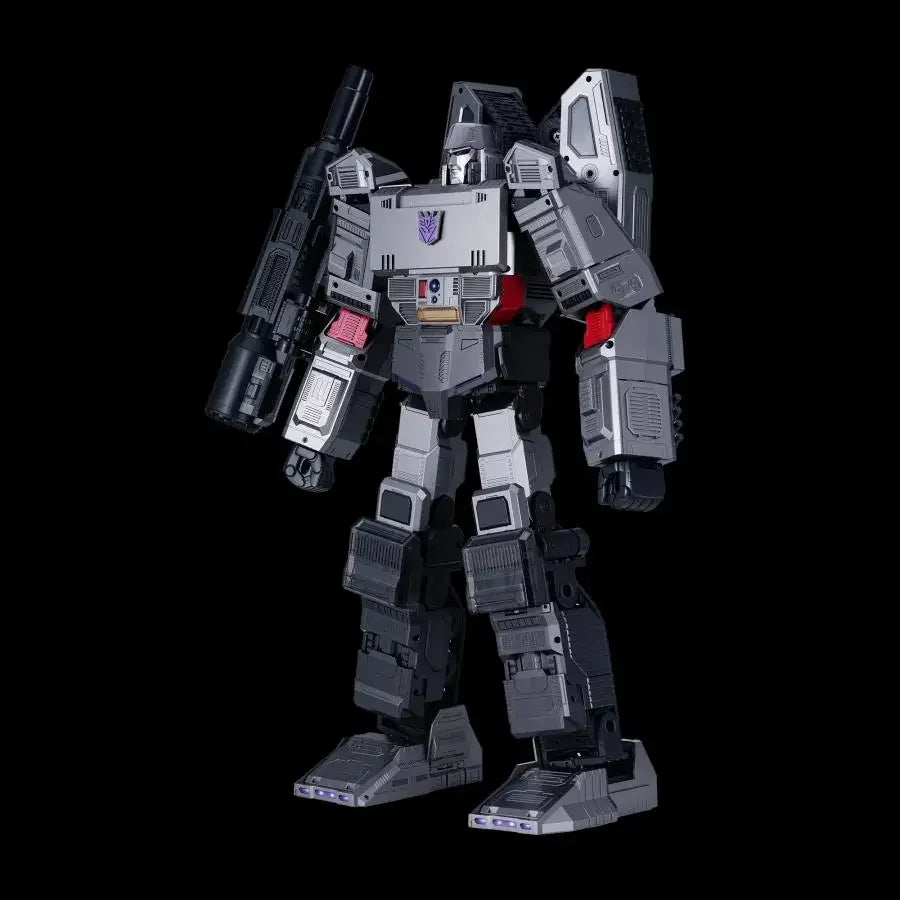 Transformers robot figure on a black background