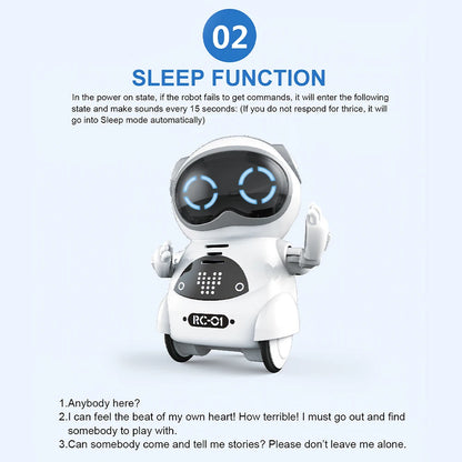 Mini Interactive Voice-Activated Robot Toy for Kids – Pocket-Sized Fun!