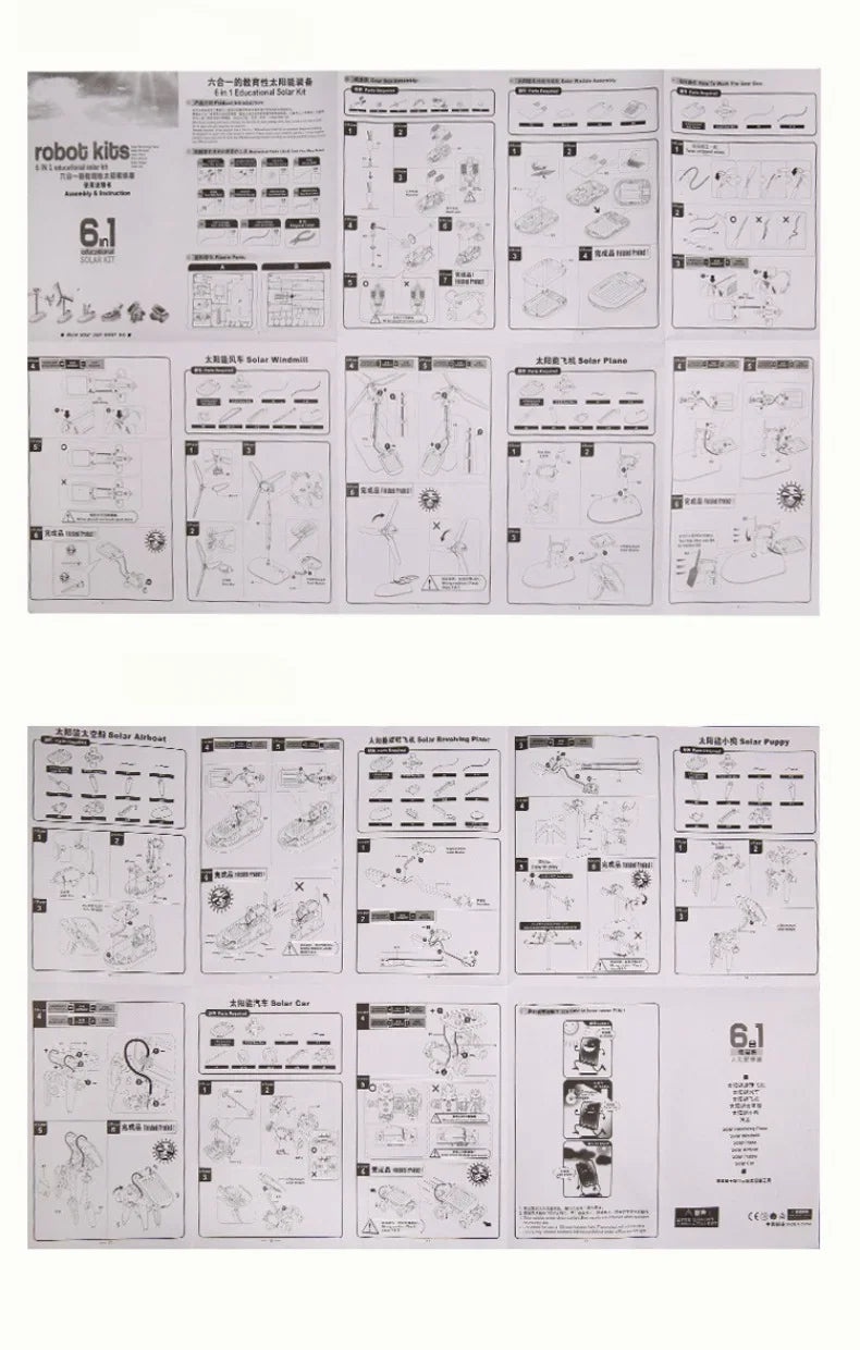 Set of printed instructions or diagrams on a white background