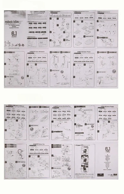 Set of printed instructions or diagrams on a white background