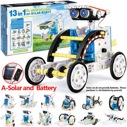 13-in-1 AI Solar Robot STEM Kit – Learn Coding Logic Through Play