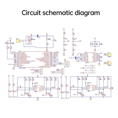 Circuit schematic diagram with various components and connections on a white background.