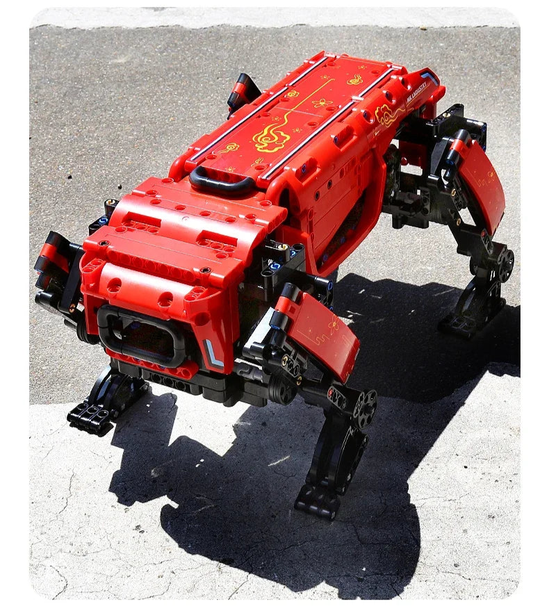 Red robot model on a concrete surface with 'Real Shot Display' text above.