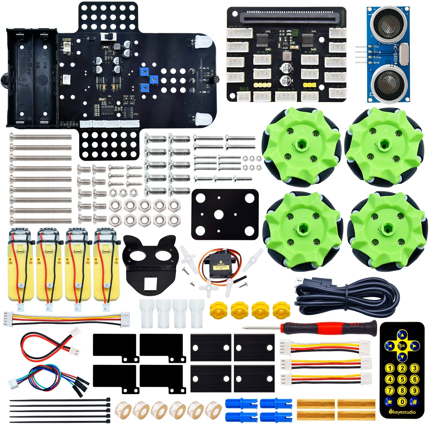 Keyestudio Micro:bit 4WD Mecanum Robotics Car V2.0 – Programmable Python STEM Kit