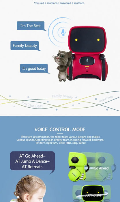 Interactive AI Smart Robot Toy with Voice & Touch Control for Kids