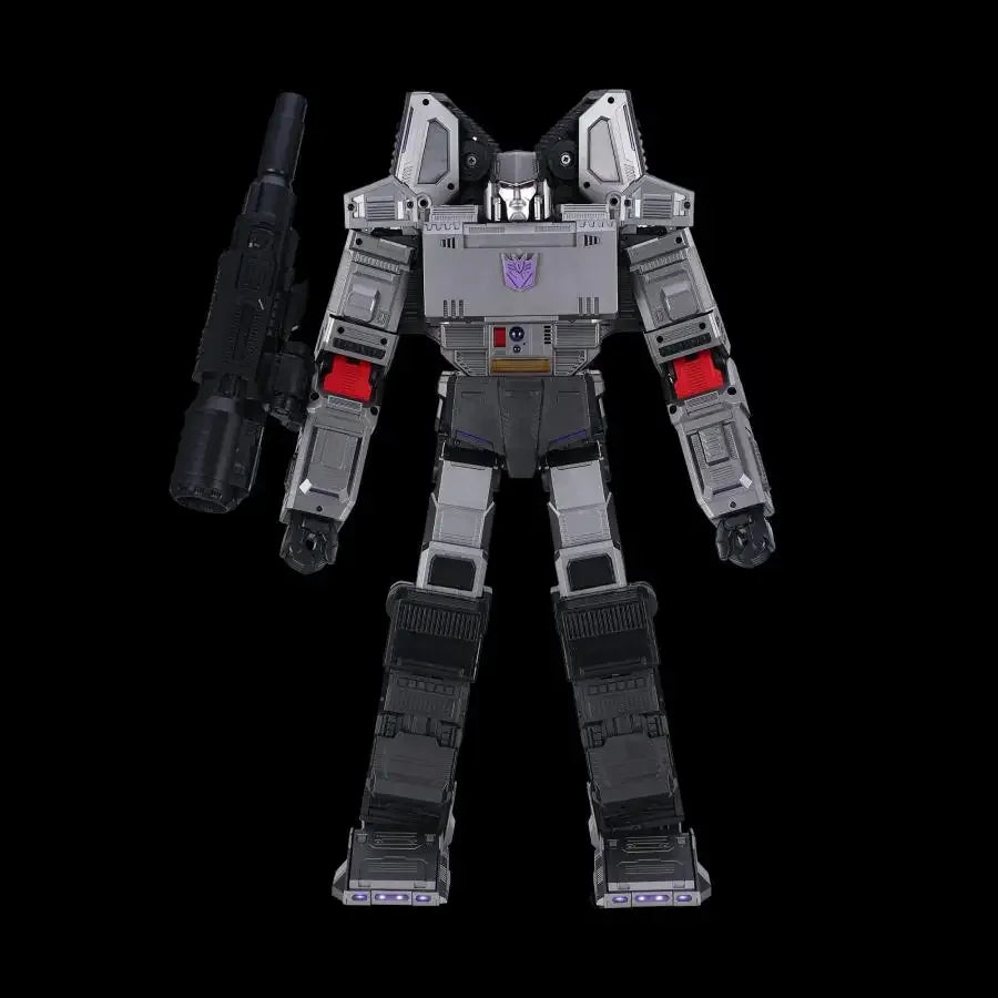 Transformers action figure on a black background