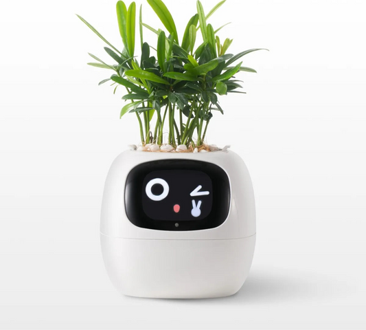 AI-powered smart planter with 7 sensors for interactive and easy gardening