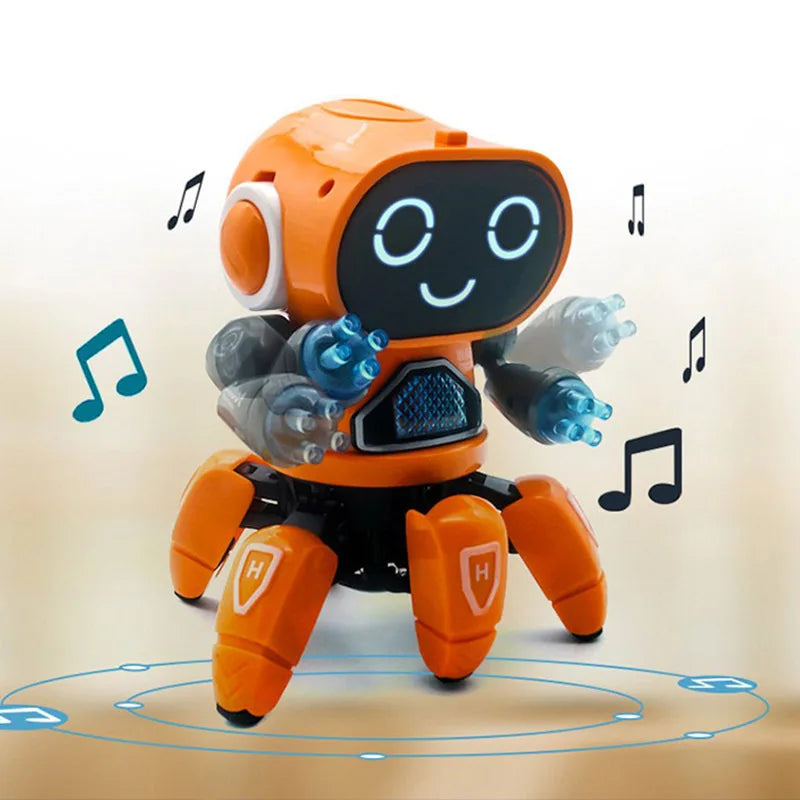 Early learning robot toy with music and movement features