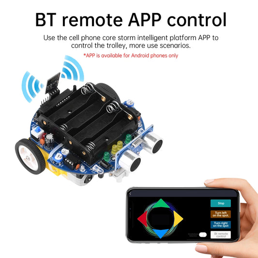 Educational STEM robot toy with graphical coding interface