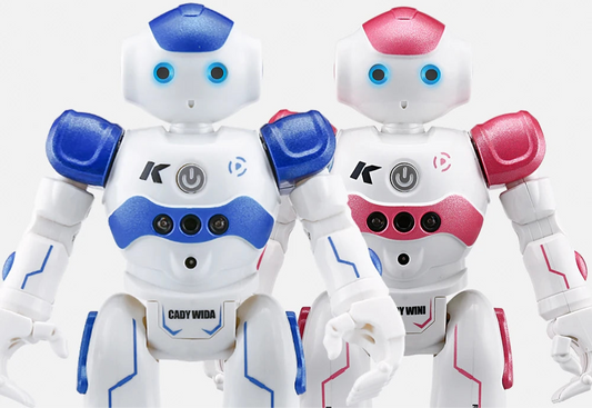 Interactive AI robot toy with gesture and voice control for kids