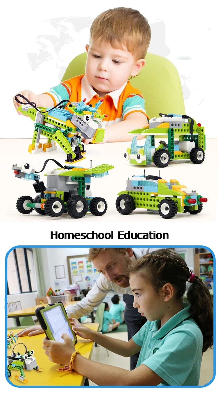 STEAM robotics kit for kids compatible with WeDo 2.0